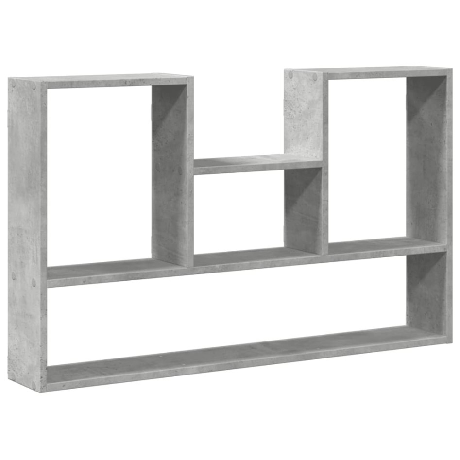 Estantería de pared madera ingeniería gris hormigón 99x15x60