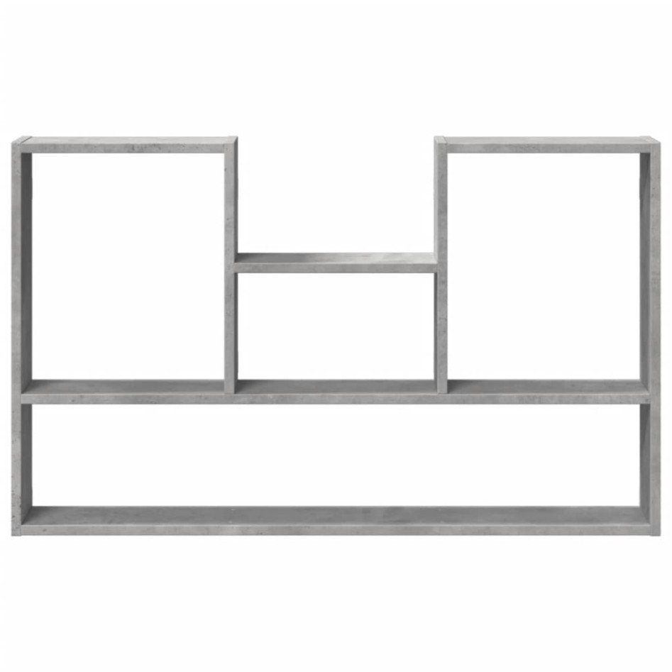 Estantería de pared madera ingeniería gris hormigón 99x15x60