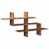Estante de pared madera ingeniería envejecida 124,5x18x60,5