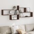Estante de pared madera ingeniería marrón roble 167,5x18x68