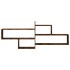Estante de pared madera ingeniería roble ahumado 167,5x18x68
