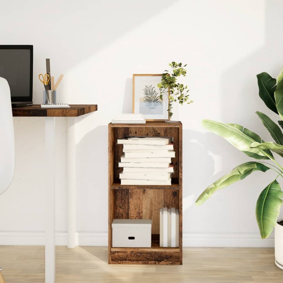 Estantería madera de ingeniería color envejecido 40x24x76