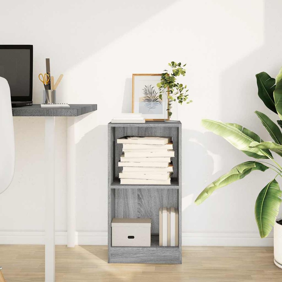 Estantería de madera de ingeniería gris Sonoma 40x24x76