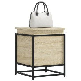 Caja de almacenaje con tapa madera roble Sonoma 40x40x51,5