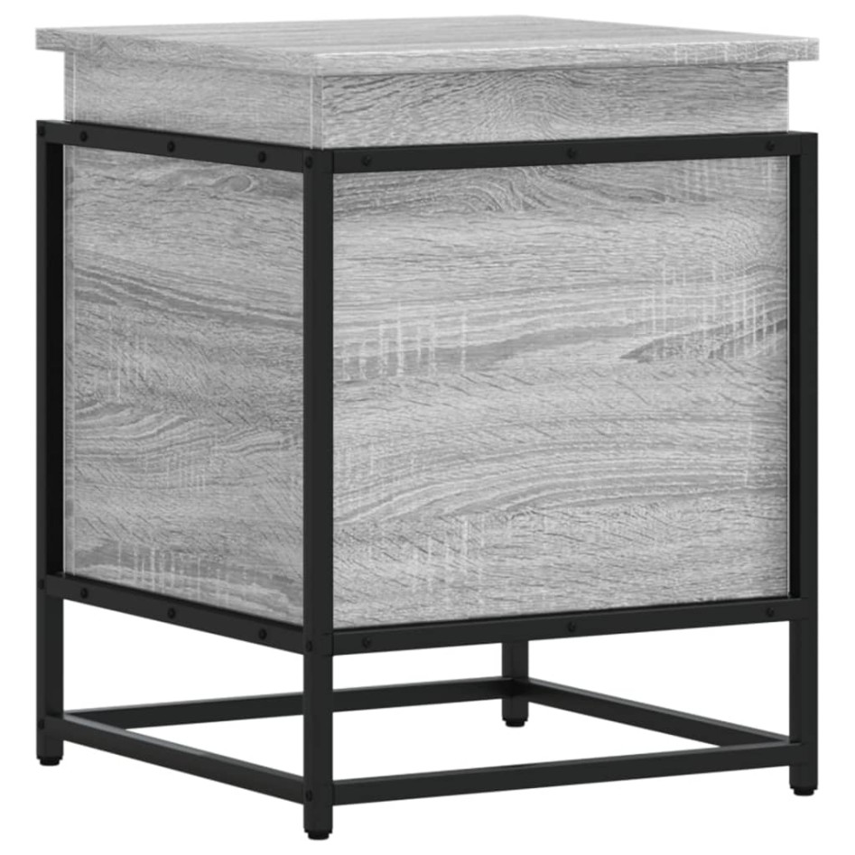 Caja de almacenaje con tapa madera gris Sonoma 40x40x51,5