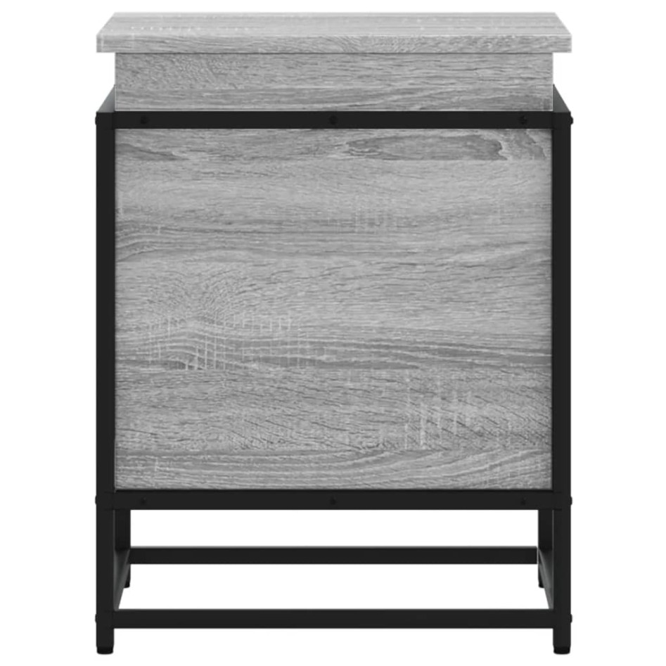 Caja de almacenaje con tapa madera gris Sonoma 40x40x51,5