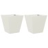 Jardineras 2 unidades acero blanco 30x30x30
