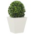 Jardineras 2 unidades acero blanco 30x30x30