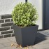 Jardineras 2 unidades acero gris antracita 30x30x30
