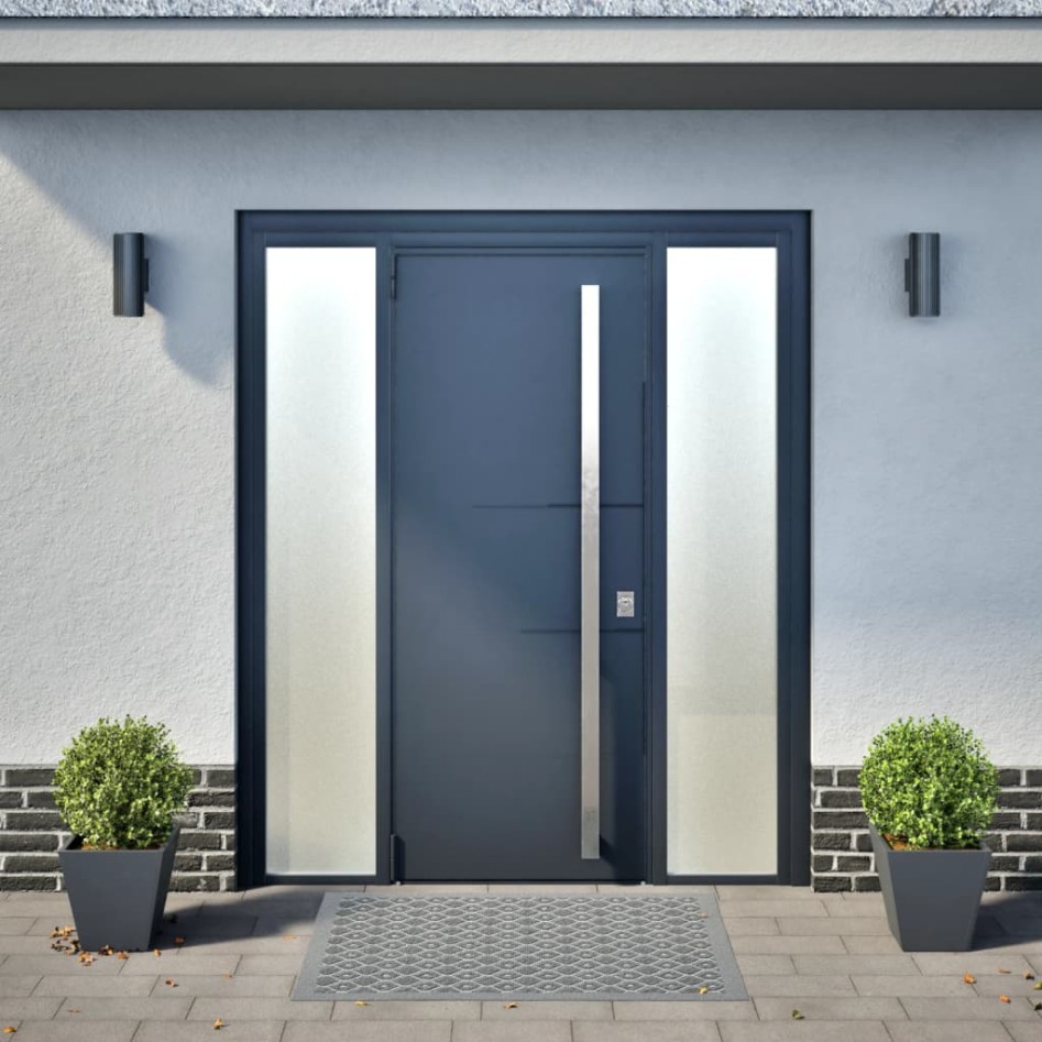 Jardineras 2 unidades acero gris antracita 30x30x30