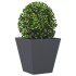 Jardineras 2 unidades acero gris antracita 30x30x30