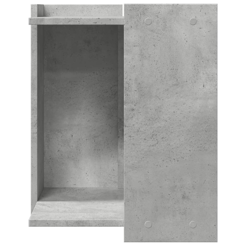Mueble arenero de gatos madera gris hormigón 42x42x51