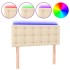 Cabecero con LED de tela color crema 100x5x78/88