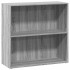 Estantería de madera de ingeniería gris Sonoma 80x30x77