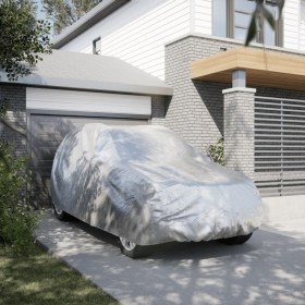 Funda de coche para SUV con correas hebilla PEVA plateado