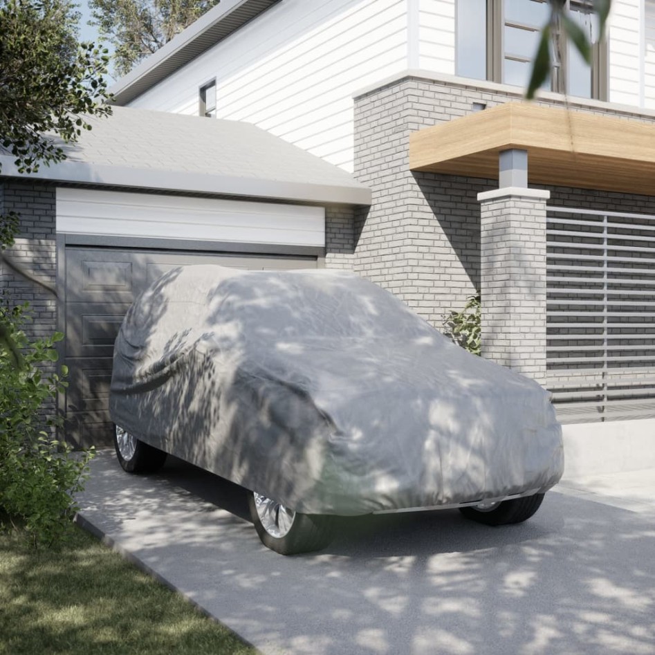 Funda de coche para SUV completa de textil no tejido gris