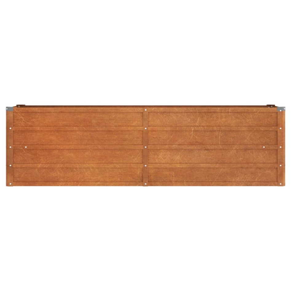 Arriate oxidado de acero corten 160x40x45