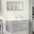 Armario para lavabo contrachapada gris hormigón 80x38,5x46