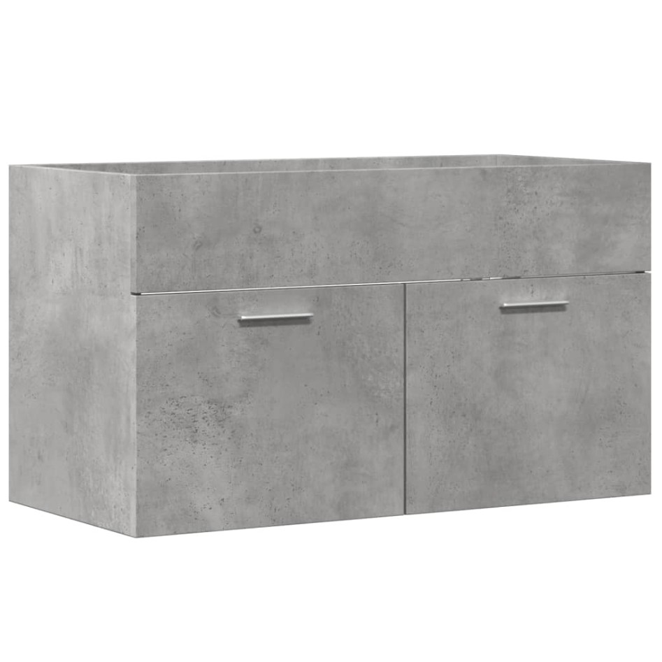 Armario para lavabo contrachapada gris hormigón 80x38,5x46