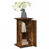 Pedestal expositor con almacenaje roble ahumado 31x30x60