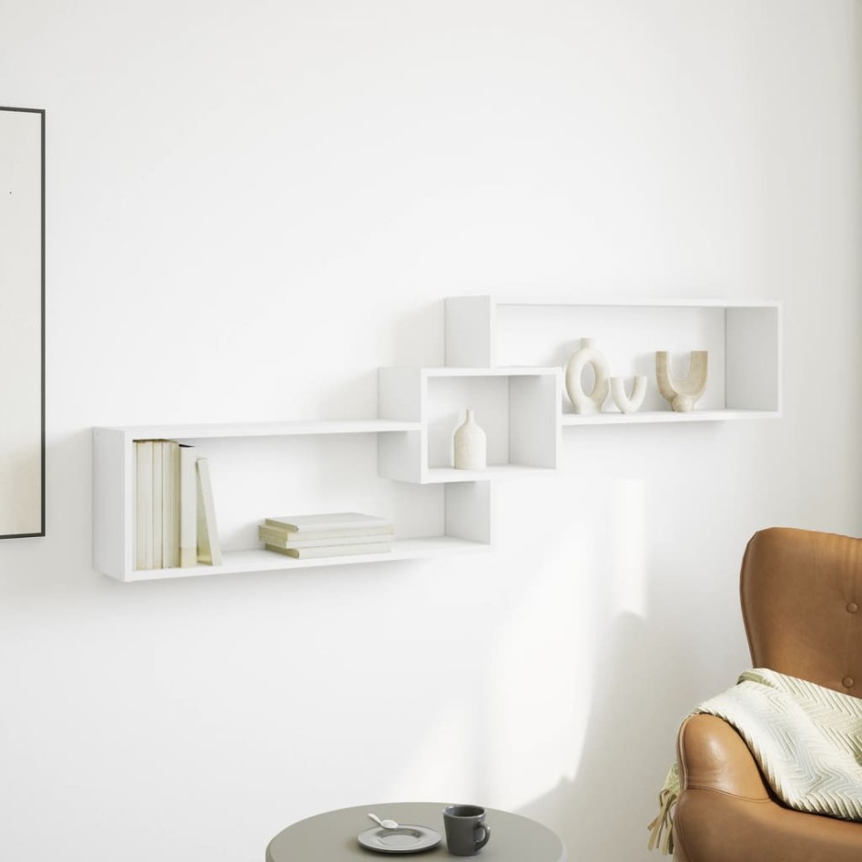 Armario de pared madera de ingeniería blanco 158x18x53