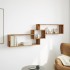 Mueble pared madera ingeniería madera envejecida 158x18x53