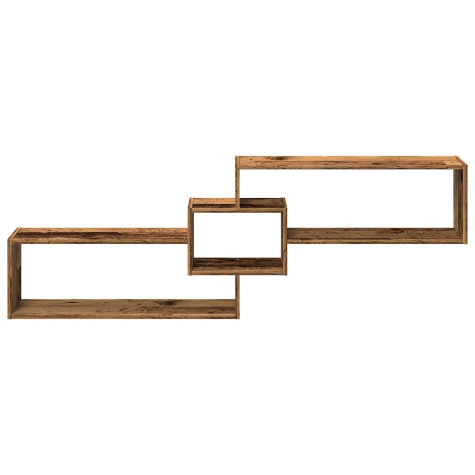 Mueble pared madera ingeniería madera envejecida 158x18x53