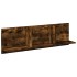 Mueble de pared madera ingeniería roble ahumado 100x16,5x30