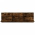 Mueble de pared madera ingeniería roble ahumado 100x16,5x30