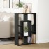 Estantería de madera de ingeniería negra 63x20x90