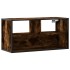 Mueble TV metal y madera contrachapada roble humo 80x31x39,5