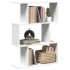 Librería divisor 3 niveles madera ingeniería blanco 70x24x97