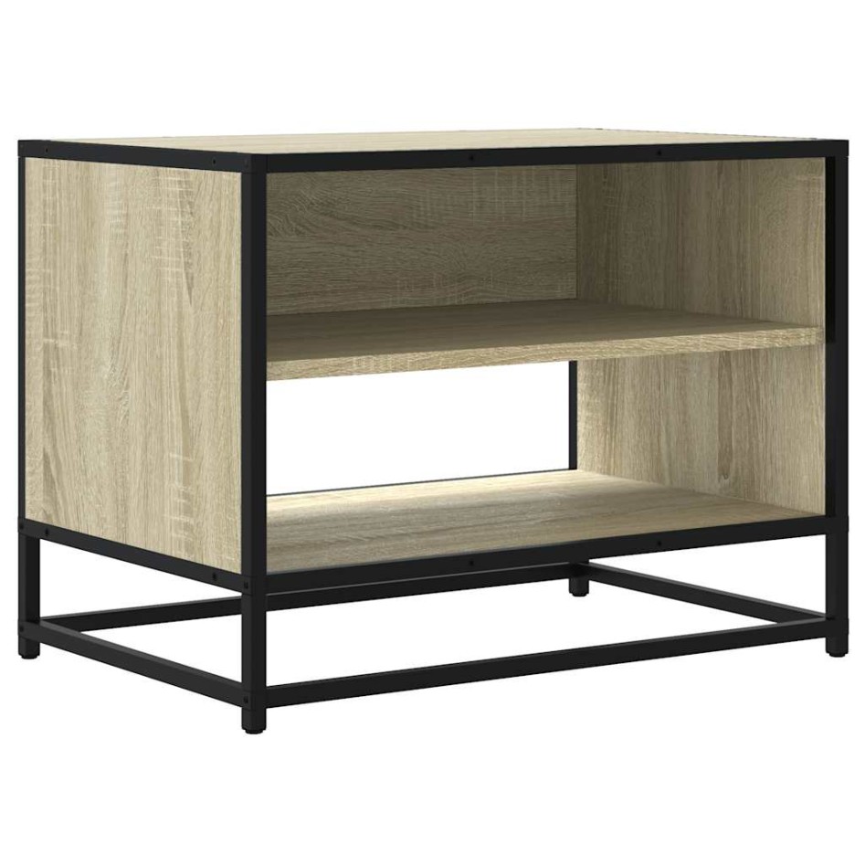 Mueble TV metal y madera ingeniería roble Sonoma 61x40x46