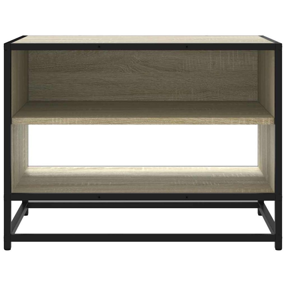 Mueble TV metal y madera ingeniería roble Sonoma 61x40x46