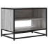 Mueble TV madera ingeniería y metal roble ahumado 61x40x46