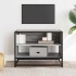 Mueble TV madera ingeniería y metal roble ahumado 61x40x46