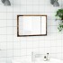 Espejo de baño con luz LED madera envejecida 60x8,5x38