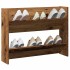Zapatero de pared madera de ingeniería envejecida 80x18x60