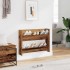 Zapatero de pared madera de ingeniería envejecida 80x18x60