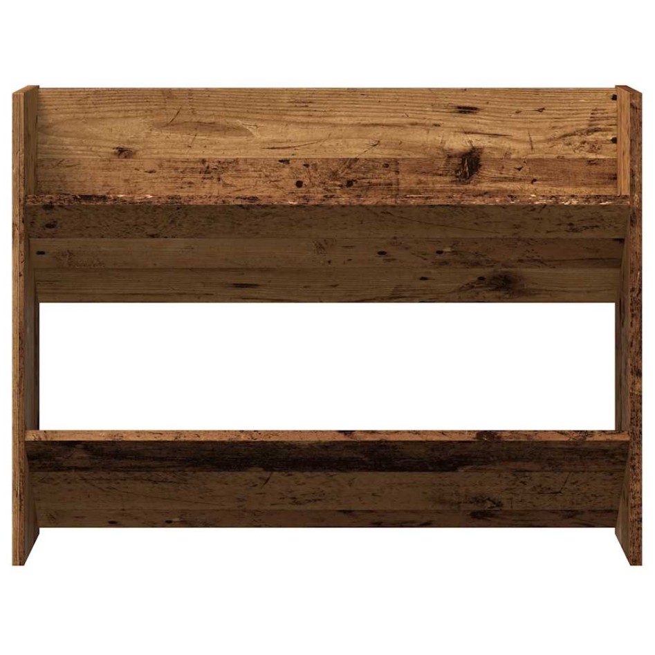 Zapatero de pared madera de ingeniería envejecida 80x18x60