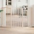 Puerta para perros plegable 3 paneles madera de álamo 150