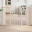 Puerta para perros plegable 3 paneles madera de álamo 150 cm