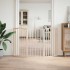 Puerta para perros plegable 3 paneles madera de álamo 150