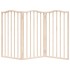 Puerta para perros plegable 3 paneles madera de álamo 150