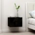 Mesita de noche madera contrachapada negro 40x30x30