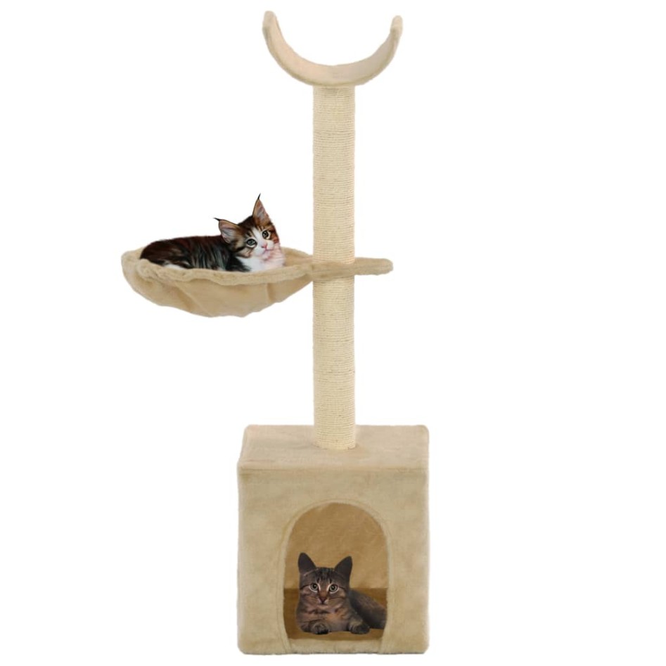 Rascador para gatos con poste de sisal 105 cm