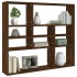 Estantería de pared madera ingeniería roble marrón 90x16x78