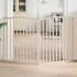 Puerta para perros plegable 2 paneles madera de álamo 160