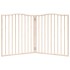 Puerta para perros plegable 2 paneles madera de álamo 160