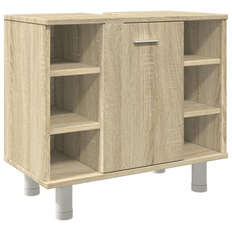 Armario de baño madera ingeniería roble Sonoma 60x32x53,5